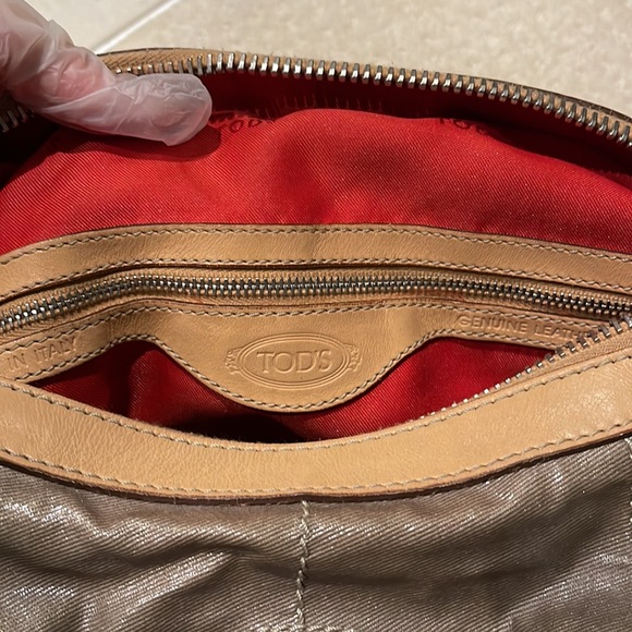 TOD’s shoulder bag, silver colour. - Picture 4 of 5